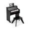 25 Keys Kids Piano Keyboard with Stool Mini Digital Piano Wooden Toy with Adjustable Speed and Volume
