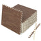 25 Tiles Wood Grain Foam Floor Mats with Borders- Natural