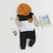 Color Contrast Patchwork Pocket Hooded Sweater Children Fashion Casual Set