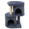 26 Inch Cat Tower with Large Padded Push Perch and Dual Condos