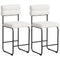 26 Inch Counter Height Bar Stools Set of 2 with Metal Frame and Footrest