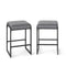 26 inch Bar Stools Set of 2 Counter Height Barstools with Faux Leather Upholstered Seat