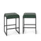 26 inch Bar Stools Set of 2 Counter Height Barstools with Faux Leather Upholstered Seat