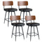 27 Inch Padded Counter Barstools Set of 4 with Metal Legs