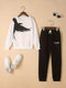 Design Sense Multicolor Hoodie Pants Two-piece Set