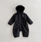 New Boys And Girls Hooded Work Clothes Jumpsuit Western Style Romper