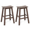 29 Inch HDPE Patio Bar Stool Set of 2 Armless Saddle Stools