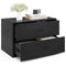2-Drawer Stackable Horizontal Storage Cabinet Dresser Chest with Handles