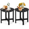 Set of 2 18 Inch Round Weather-Resistant Adirondack Side Tables