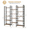 Vintage Triple Wide 5-Tier Bookcase Large Bookshelf Display Storage Shelf