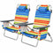 2 Pieces Folding Backpack Beach Chair with Pillow-Pink