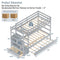 Twin Over Twin Bunk Bed with Storage Shelf and Drawer