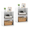 2-Cube Bookcase Set of 2 Floor Standing Open Bookshelf w/ 5-Position Adjustable Shelf