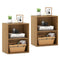 2-Cube Bookcase Set of 2 Floor Standing Open Bookshelf w/ 5-Position Adjustable Shelf
