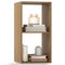2 Cube Bookshelf with Back Guardrail for Living Room Bedroom