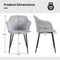 Set of 2 Upholstered Dining Chair with Ergonomic Backrest Design