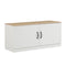 2-Door Shoe Bench Shoe Storage Cabinet with Adjustable Shelves