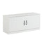 2-Door Shoe Bench Shoe Storage Cabinet with Adjustable Shelves