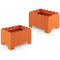 2 Pack Rectangular Planter Box with Drainage Gaps for Front Porch Garden Balcony