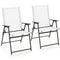 2 Pieces Patio Folding Chairs with Armrests for Deck Garden Yard