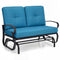 2 Seats Outdoor Swing Glider Chair with C