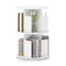 2-Tier Rotating Bookshelf with Dividers and Anti-falling Baffles