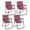 4 Pieces Folding Beach Chair Camping Lawn Webbing Chair