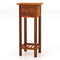 2 Tier Slim Nightstand Bedside Table with Drawer Shelf