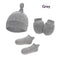 Newborn Hat Mittens And Socks Set With Rubber-soled Shoes
