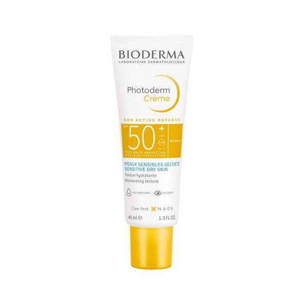 Bioderma Sunscreen Cream SPF50+ for Dry Skin - Non-Greasy, Moisturizing, Makeup Base Friendly