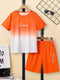Boys' Casual Short Sleeve T-shirt Top Shorts Two-piece Set