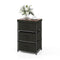 3-Tier Fabric Nightstand with Sturdy Metal Frame