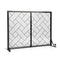 2-Panel Fireplace Screen Folding Metal Fire Place Safety Fence with Magnetic Doors