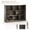 3-Tier Open Bookcase 8-Cube Floor Standing Storage Shelves