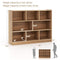 3-Tier Open Bookcase 8-Cube Floor Standing Storage Shelves