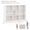 3-Tier Open Bookcase 8-Cube Floor Standing Storage Shelves