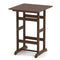 30 Inch Square Bar Table Dining Table with Slatted Tabletop for Poolside