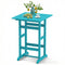 30 Inch Square Bar Table Dining Table with Slatted Tabletop for Poolside