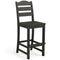 30 Inches Counter Height HDPE Bar Stool with Backrest and Footrest