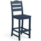 30 Inches Counter Height HDPE Bar Stool with Backrest and Footrest