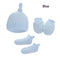 Newborn Hat Mittens And Socks Set With Rubber-soled Shoes
