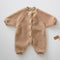 New baby button Plush creeper for autumn and winter
