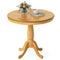 32 Inch Wooden Round Pub Pedestal Side Table