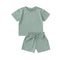 Children's Short Sleeve Baby Organic Cotton Shorts Suit