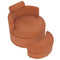 360¬∞ Swivel Accent Chair with Half Moon Storage Ottoman
