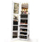 360¬∞ Swivel Freestanding Jewelry Cabinet with Lighted Full Length Mirror