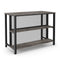 36 Inch 3-Tier Bar Table with Storage Metal Frame Adjustable Foot Pads for Dining Room