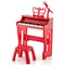 37 Keys Music Piano with Microphone Kids Piano Keyboard with Detachable Music Stand