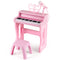 37 Keys Music Piano with Microphone Kids Piano Keyboard with Detachable Music Stand