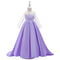 Mesh Long Sleeve Trailing Girls' Dress